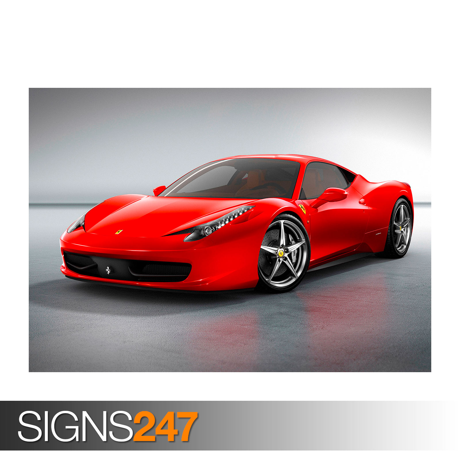 Car Poster Picture Poster Print Art A0 A1 A2 A3 A4 0816 FERRARI 458 ITALIA