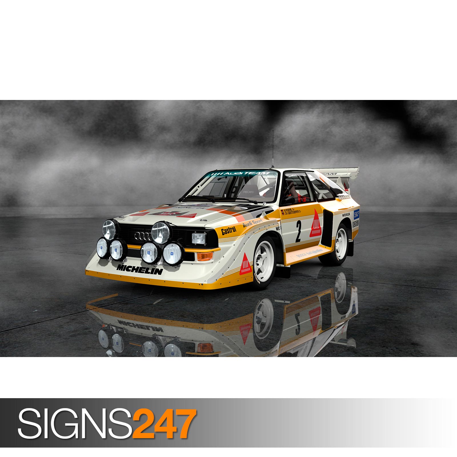 Audi Sport Quattro S1 Rallye (1009) PICTURE POSTER PRINT ART A0 A1 A2