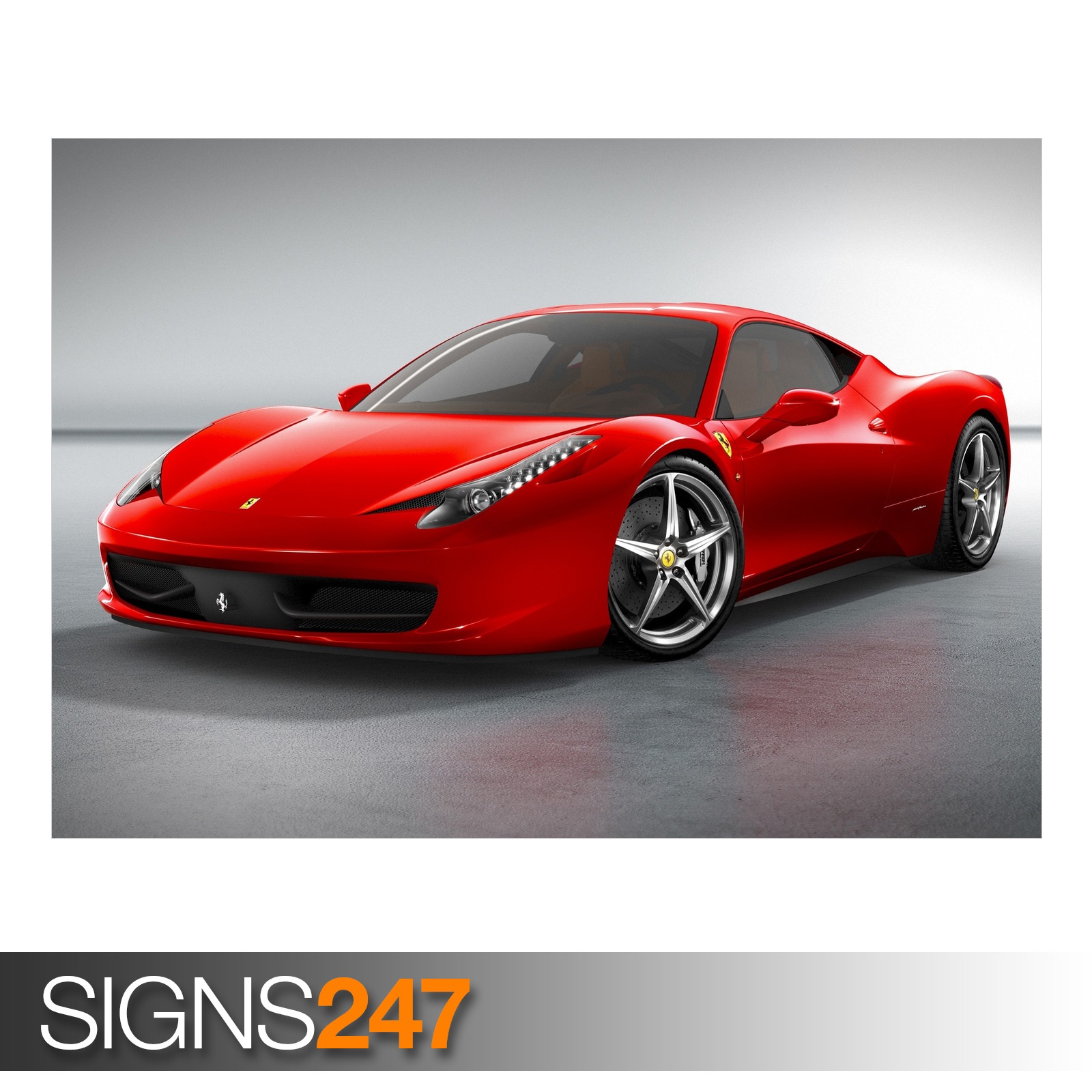 Car Poster Picture Poster Print Art A0 A1 A2 A3 A4 0816 FERRARI 458 ITALIA