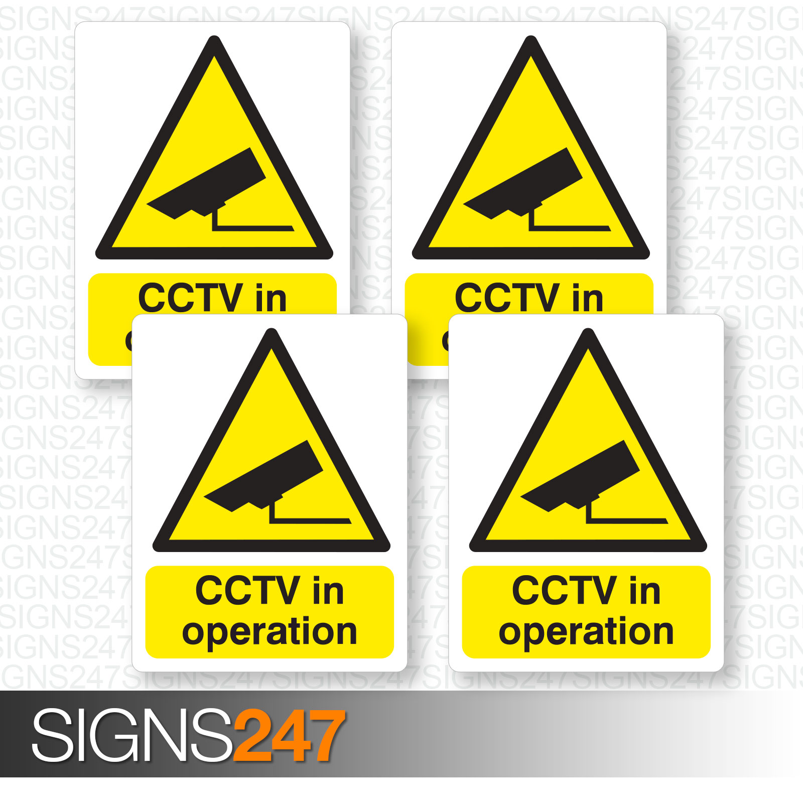 4 x CCTV STICKERS CCTV In Operation Self Adhesive Vinyl Stickers