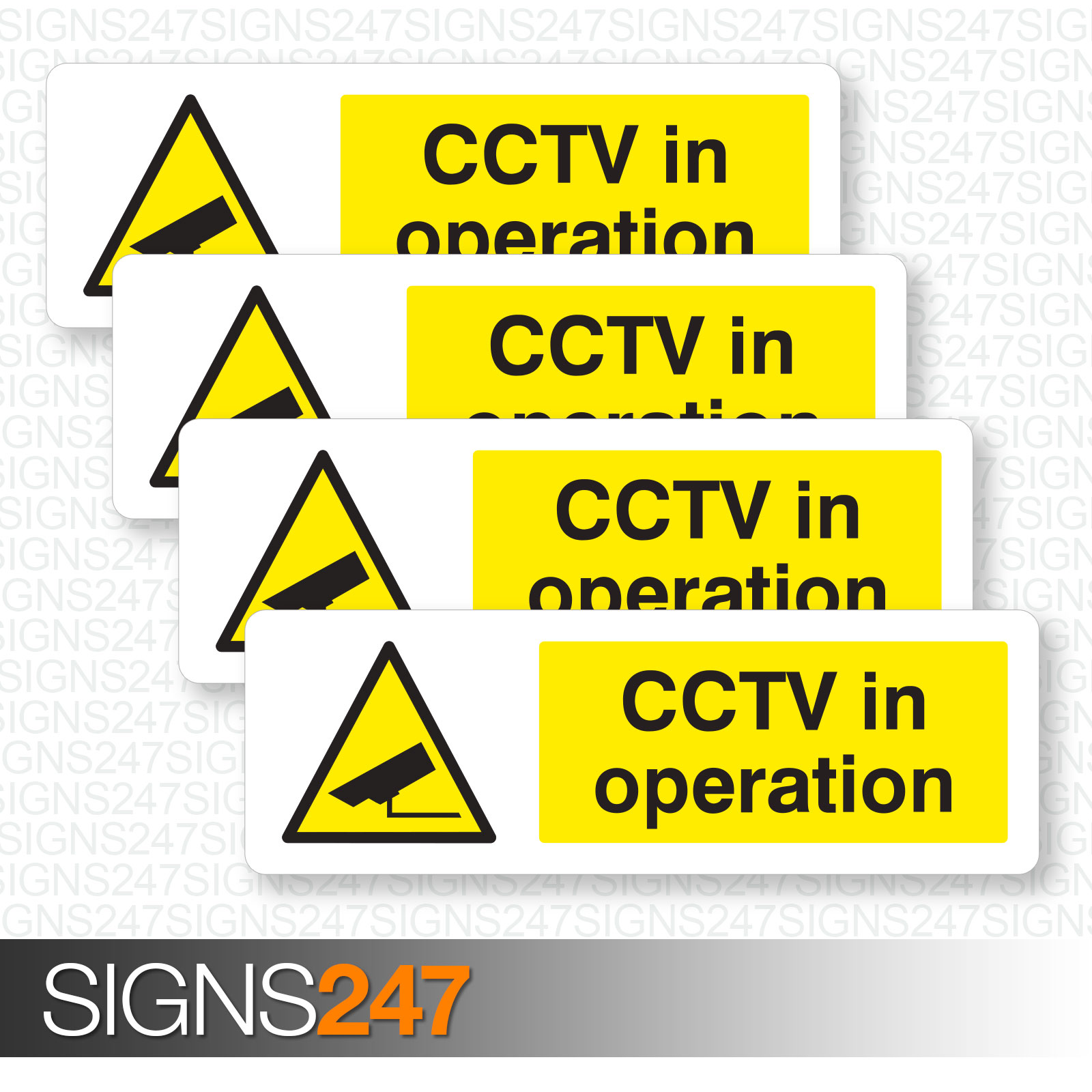 4 x CCTV STICKERS CCTV In Operation Self Adhesive Vinyl Stickers 50mm