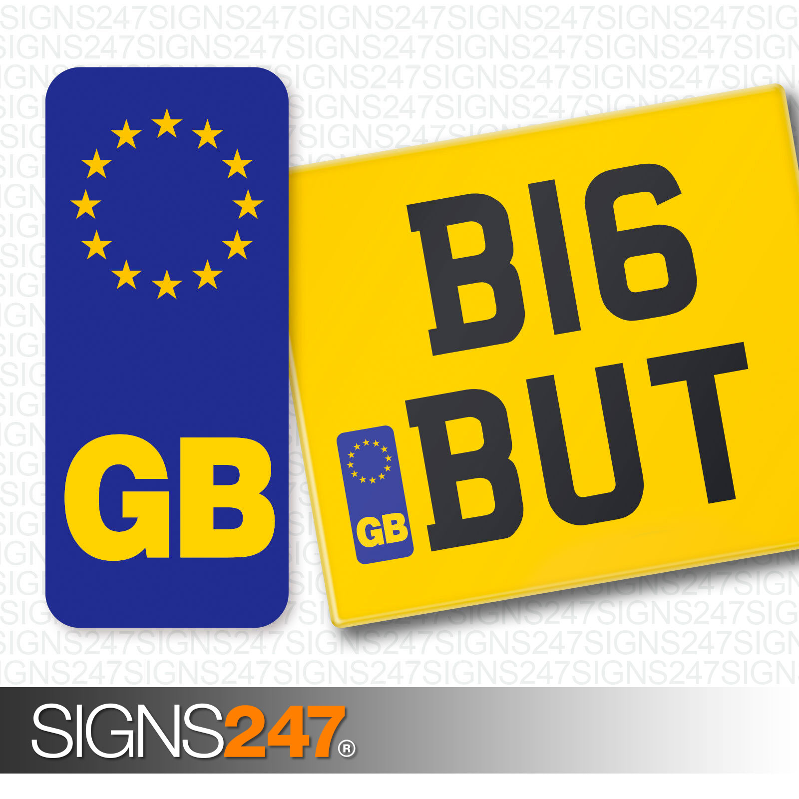 GB NUMBER PLATE STICKER For Motorcycles / Motorbikes EU European Vinyl